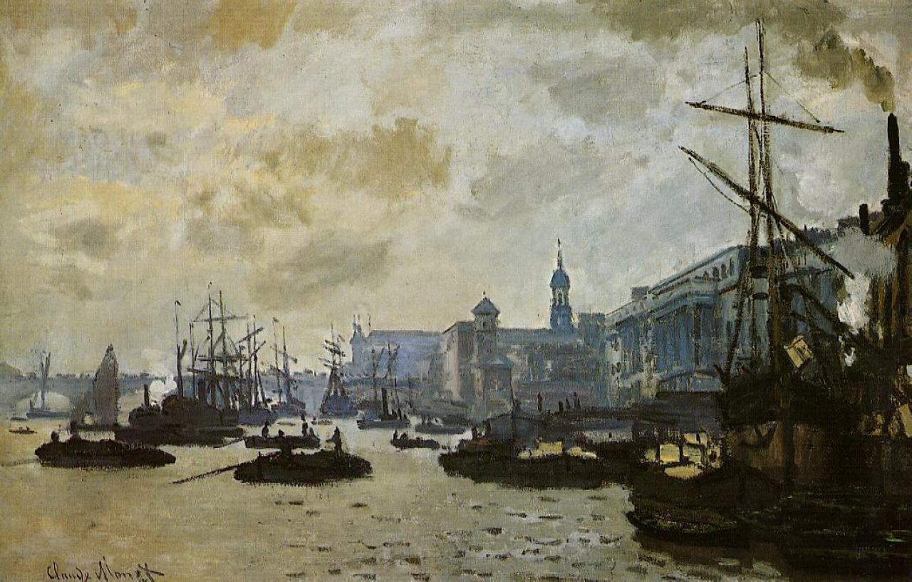 Клод Моне Порт Лондона. 1871г 
